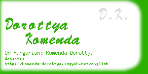 dorottya komenda business card